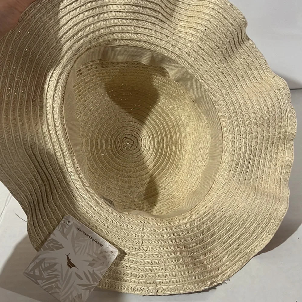 NEW Tommy Bahama Girl’s Woven Sun Hat with Bow Embellishment - Kids Sun Hat